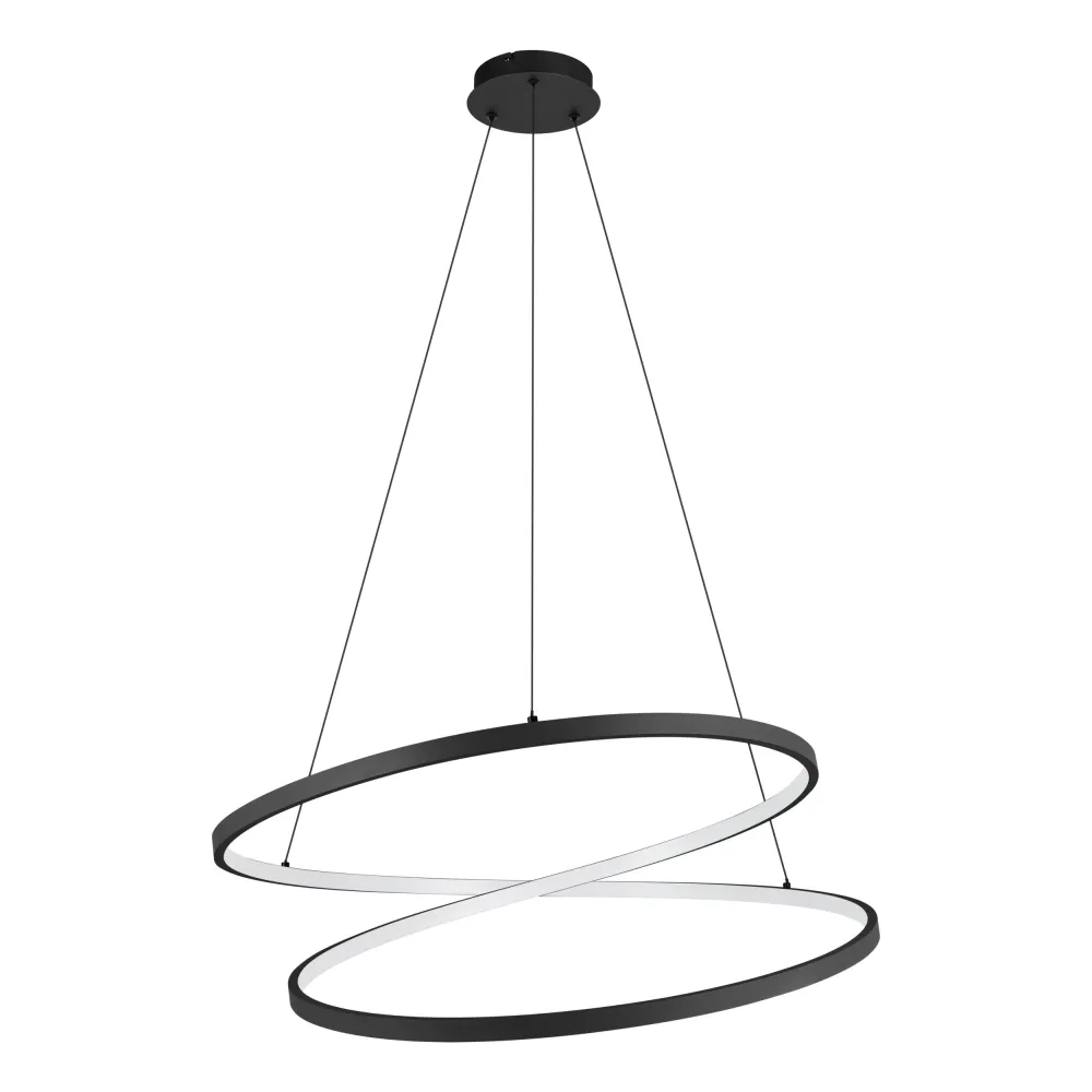 EGLO hanglamp Ruotale - led - ø 70 cm - zwart