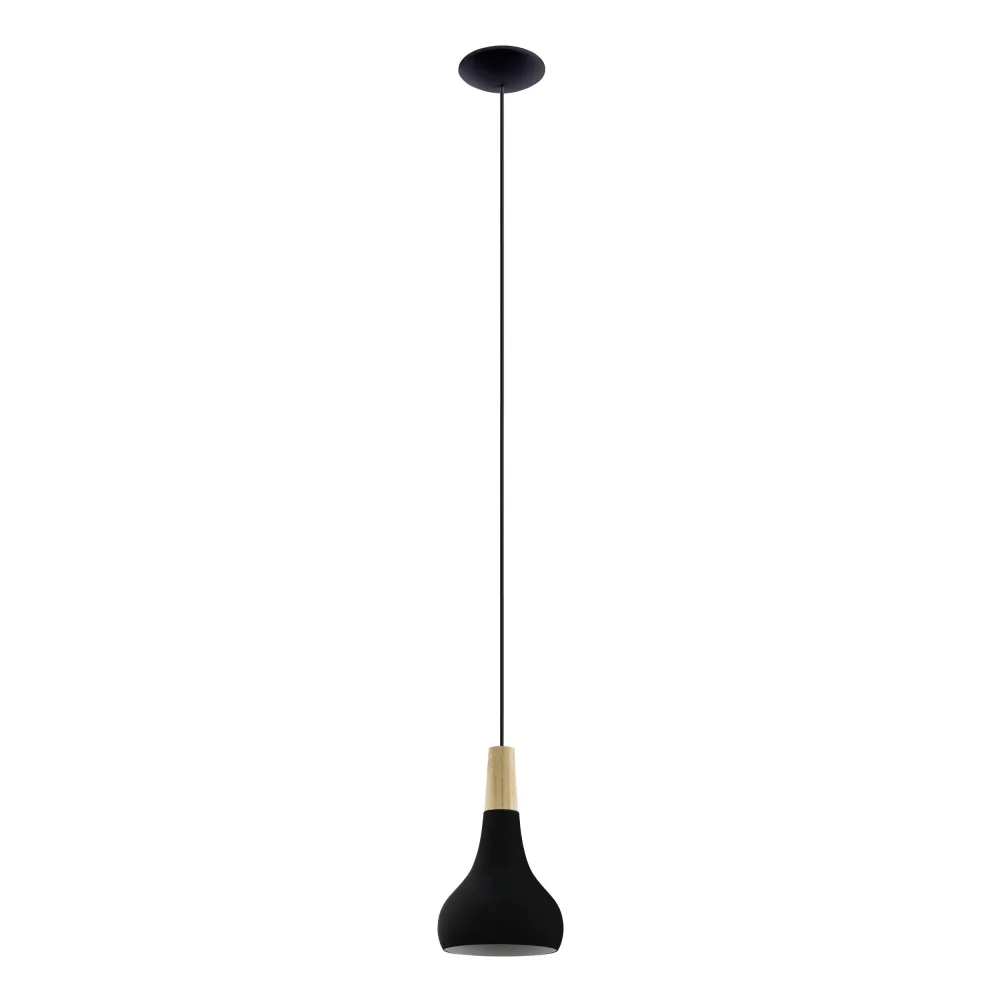 EGLO hanglamp Sabinar - e27 - ø 18 cm - zwart/bruin
