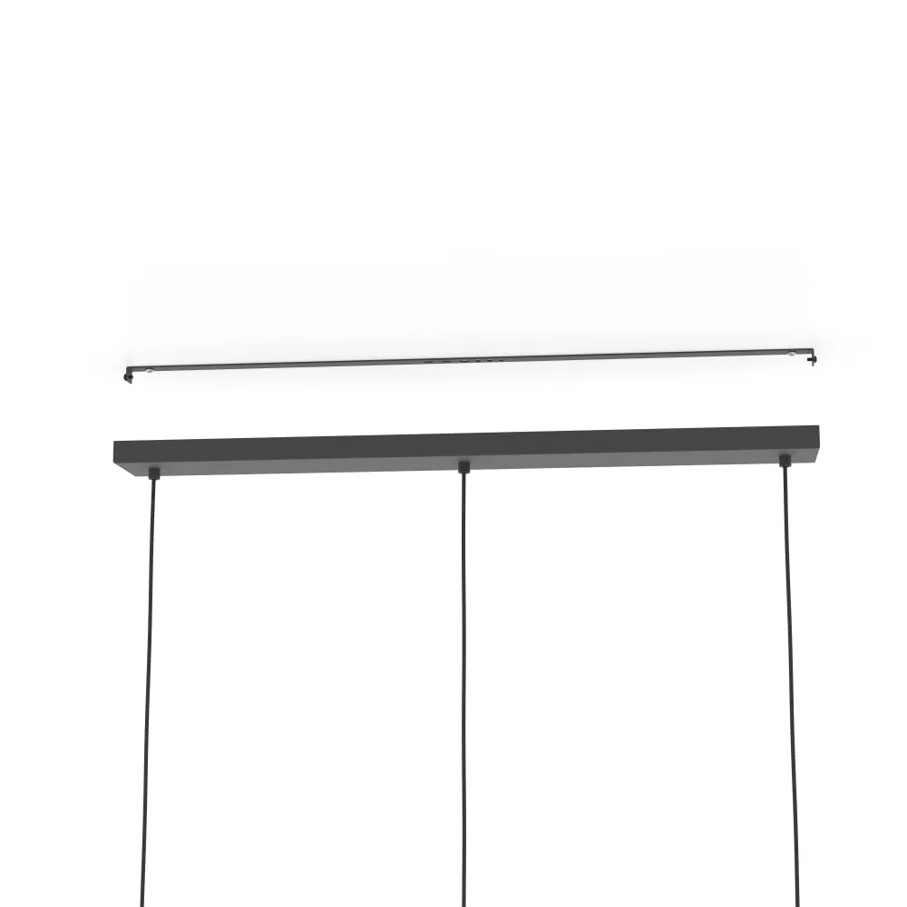 EGLO hanglamp Stillington 1 - e27 - 88 cm - zwart/bruin - hout/staal