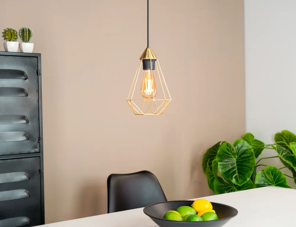 EGLO hanglamp Tarbes - e27 - ø 17,5 cm - goud