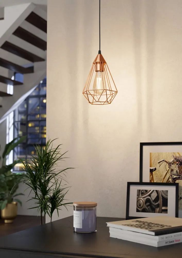 EGLO hanglamp Tarbes - e27 - ø 17,5 cm - koper