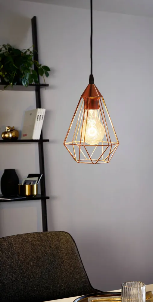 EGLO hanglamp Tarbes - e27 - ø 17,5 cm - koper