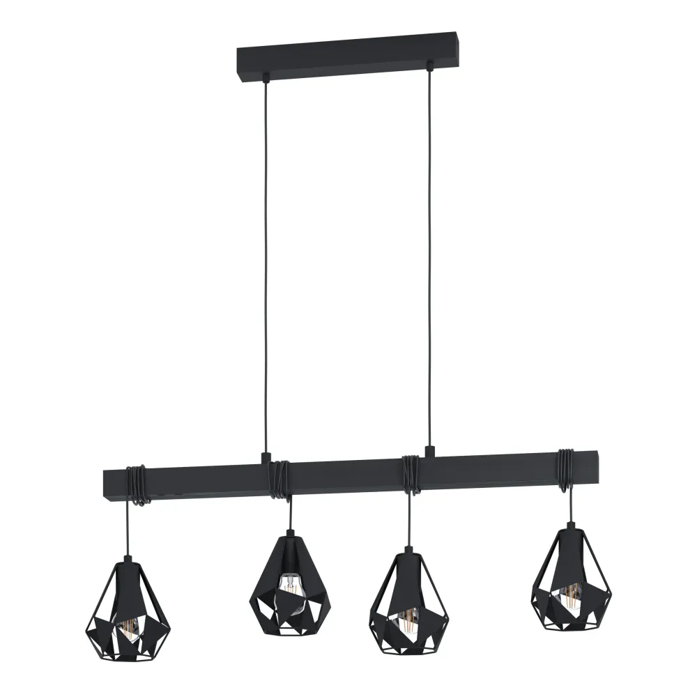 EGLO hanglamp Townshend 7 - e27 - zwart