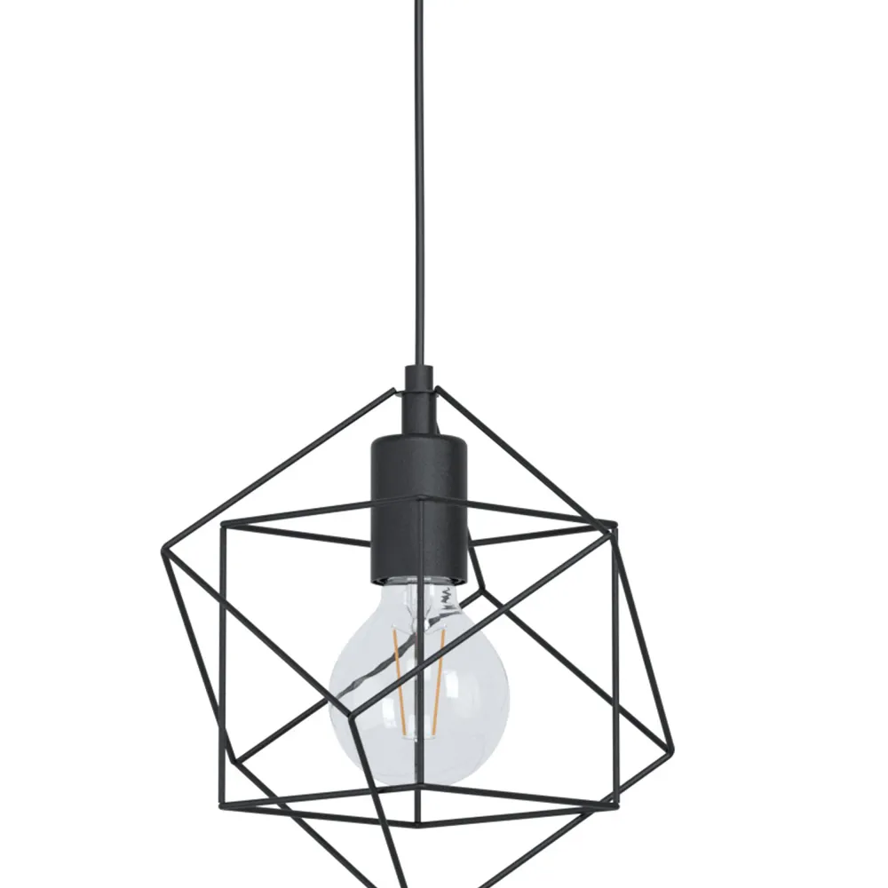 EGLO hanglamp Straiton - e27 - 90,5 cm - zwart