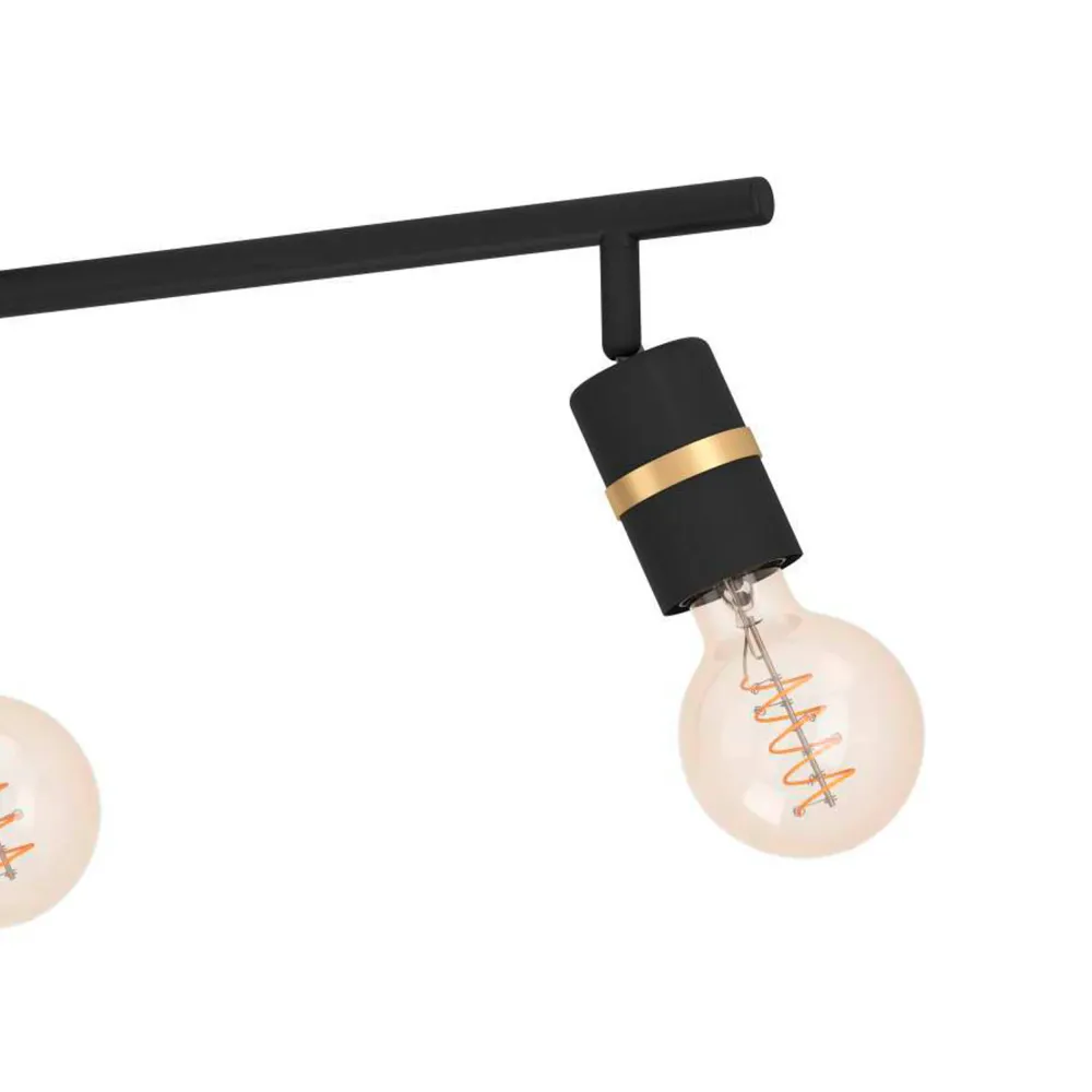 EGLO plafondlamp Lurone - e27 - 100 cm - zwart/koper