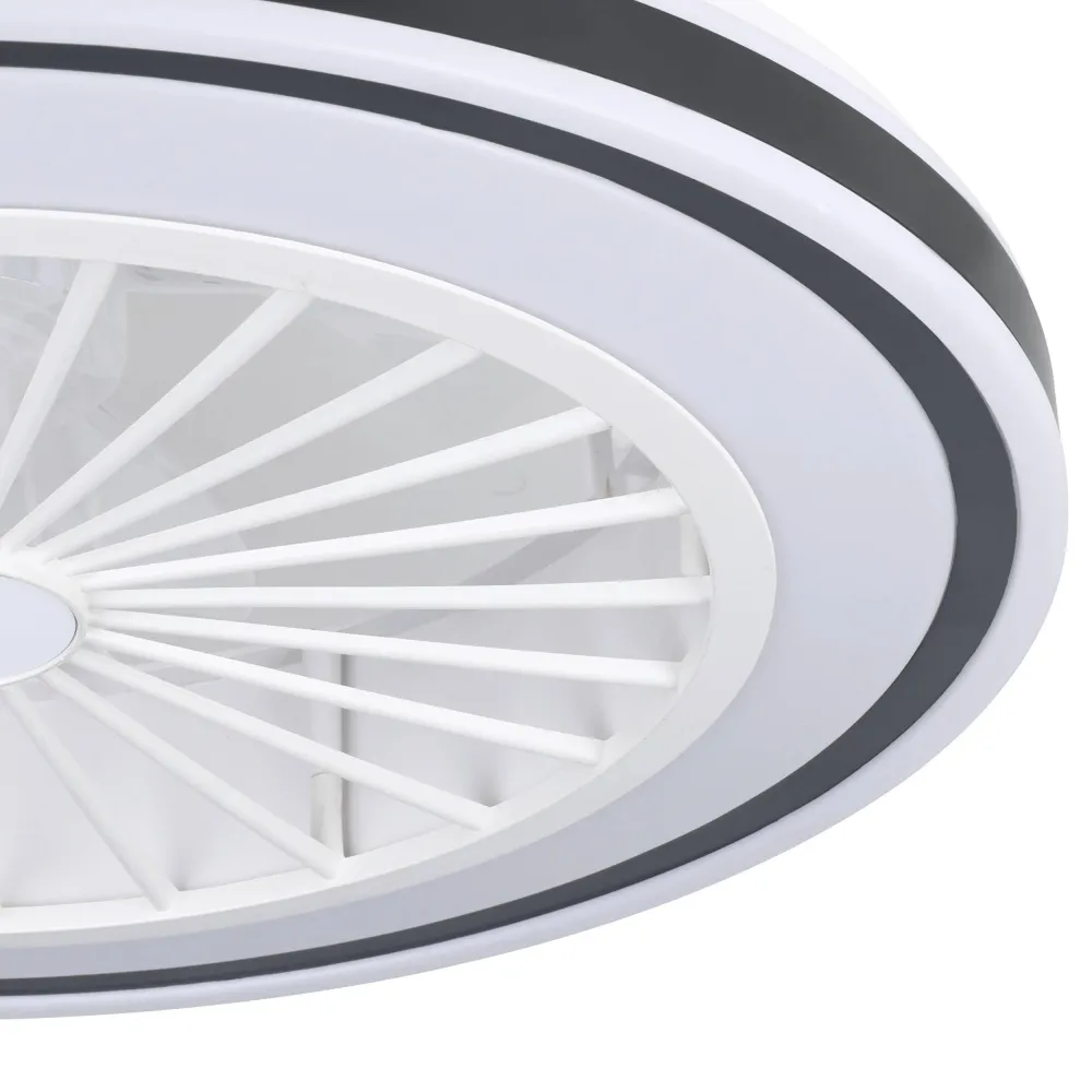 EGLO plafondlamp met ventilator Bilinga - ac led-cct - wit/zwart
