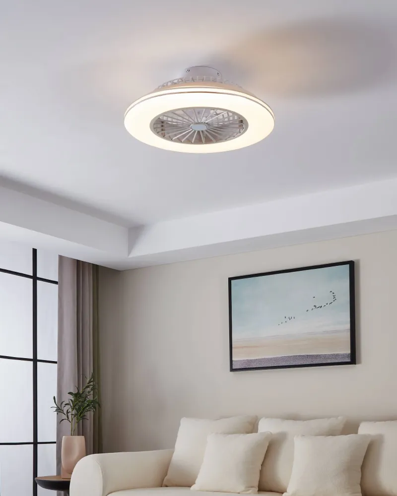 EGLO plafondlamp met ventilator Lovisca - ac led-cct - wit