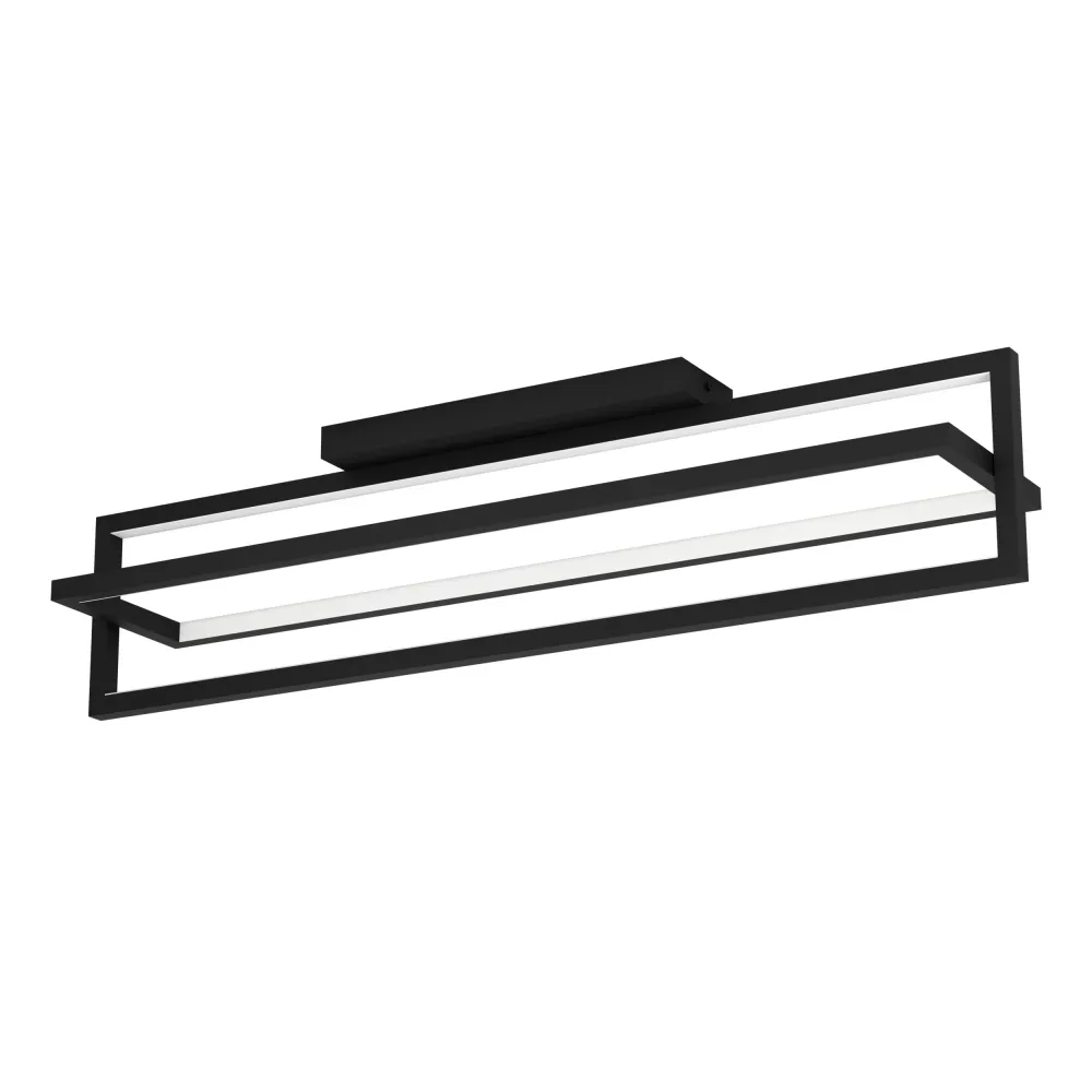 EGLO plafondlamp Siberia - led - 78 cm - zwart/wit - dimbaar