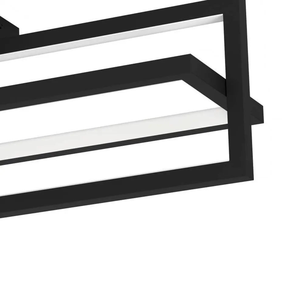 EGLO plafondlamp Siberia - led - 78 cm - zwart/wit - dimbaar
