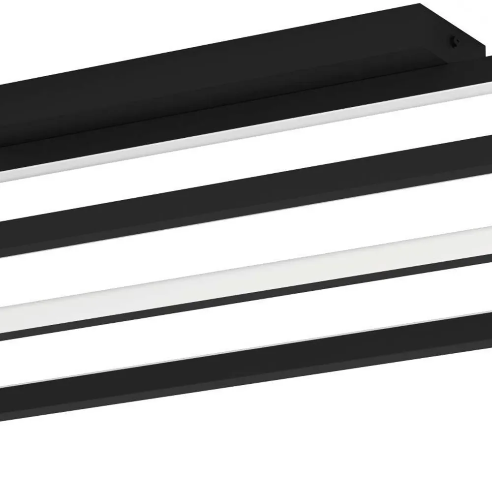 EGLO plafondlamp Siberia - led - 78 cm - zwart/wit - dimbaar