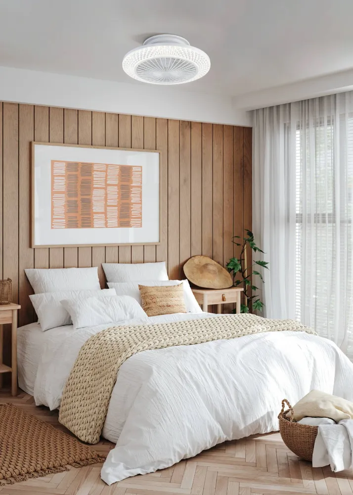 EGLO plafondventilator met lamp Manzanilla