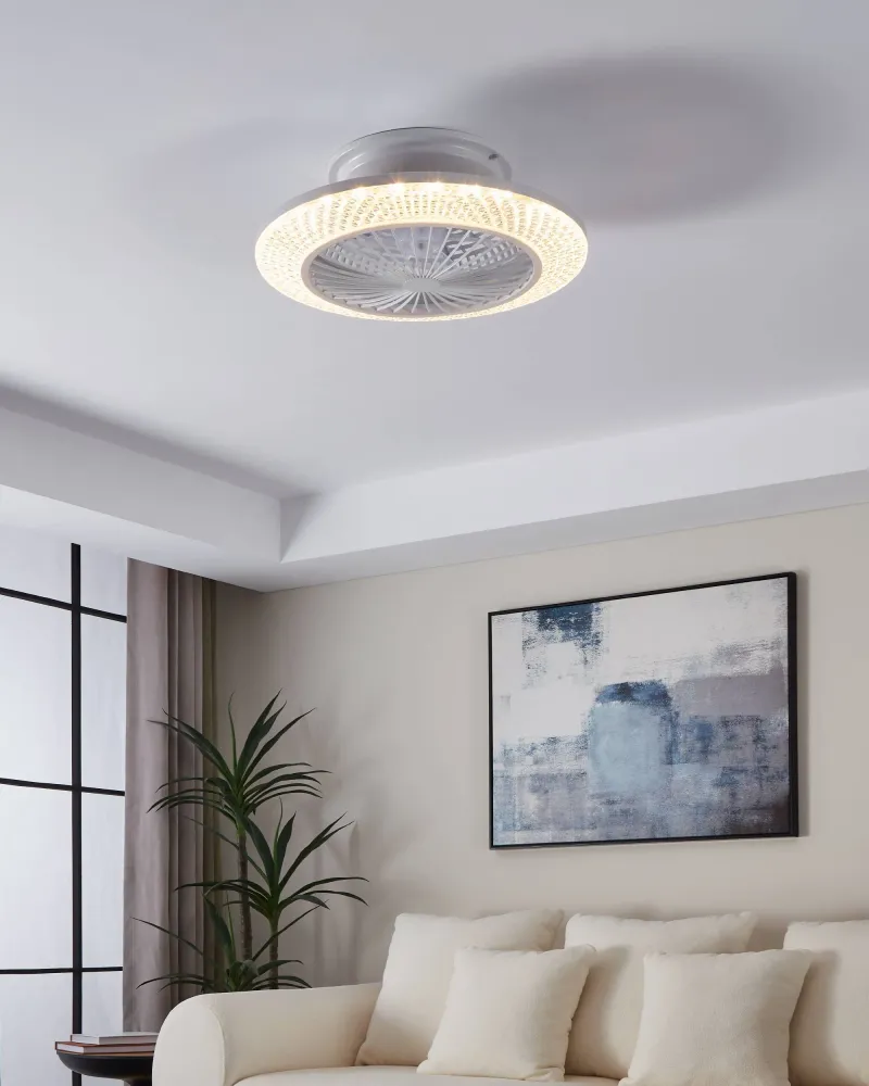 EGLO plafondventilator met lamp Manzanilla
