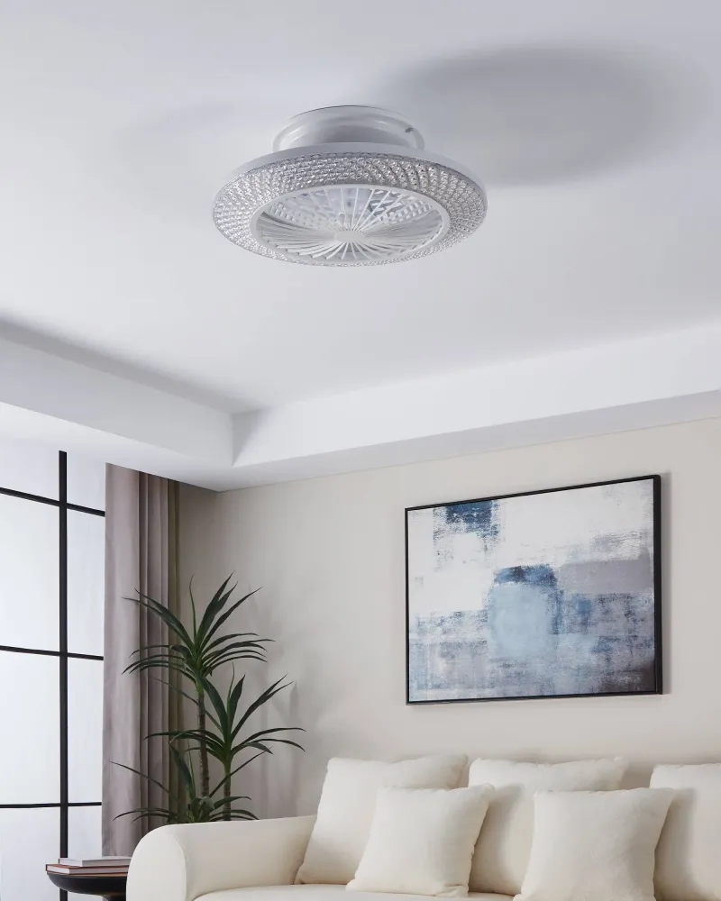 EGLO plafondventilator met lamp Manzanilla