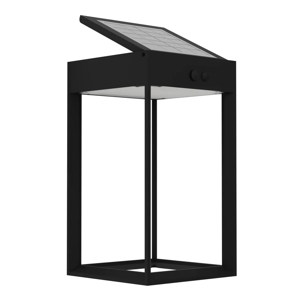 EGLO solar wandlamp buiten Suzzara - led - 25 cm - zwart