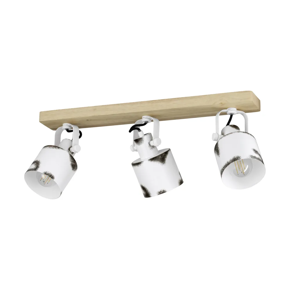 EGLO spot Kilburn - e27 - 59 cm - bruin/wit - staal