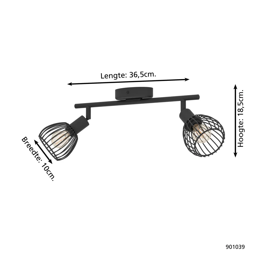EGLO spot Sonnino - e14 - 36,5 cm - zwart