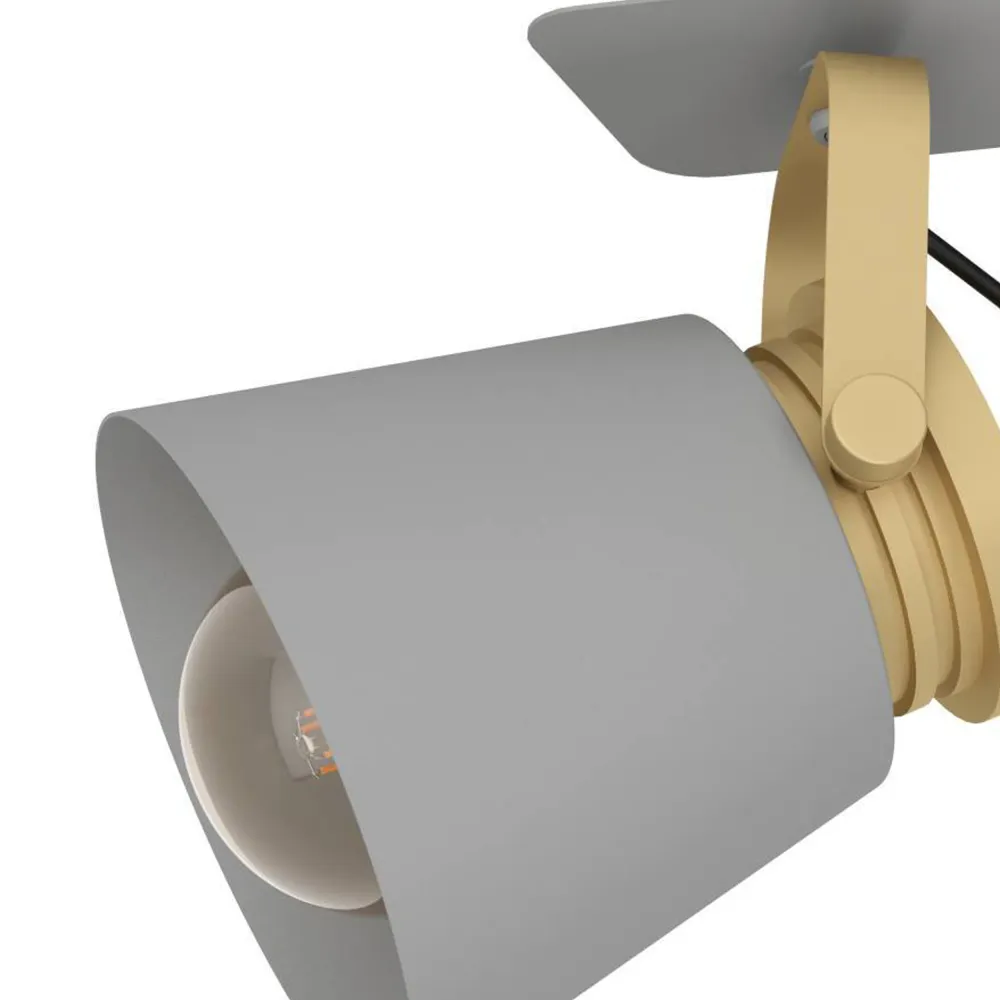 EGLO spot Twicken - e27 - 37 cm - grijs/goud -staal