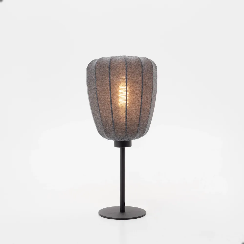 EGLO tafellamp Barlaston - e27 - 39 cm - zwart/grijs - uitwasbaar textiel