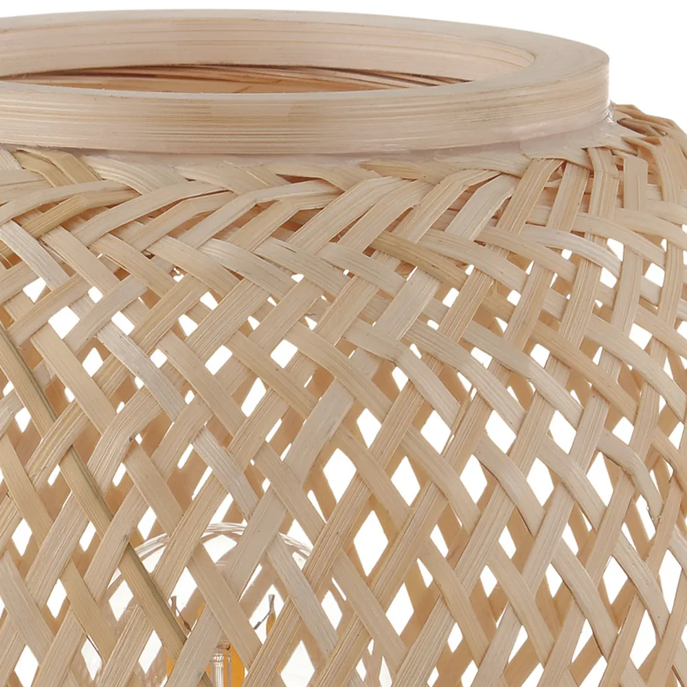 EGLO tafellamp Dembleby - e27 - 25 cm - zwart/natuur