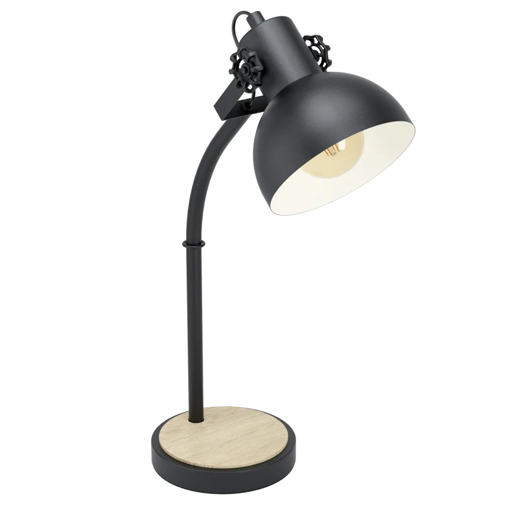 EGLO tafellamp Lubenham - e27 - 57 cm - zwart, bruin