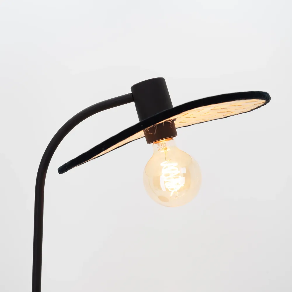 EGLO tafellamp Marywell - e27 - hout - zwart/bruin