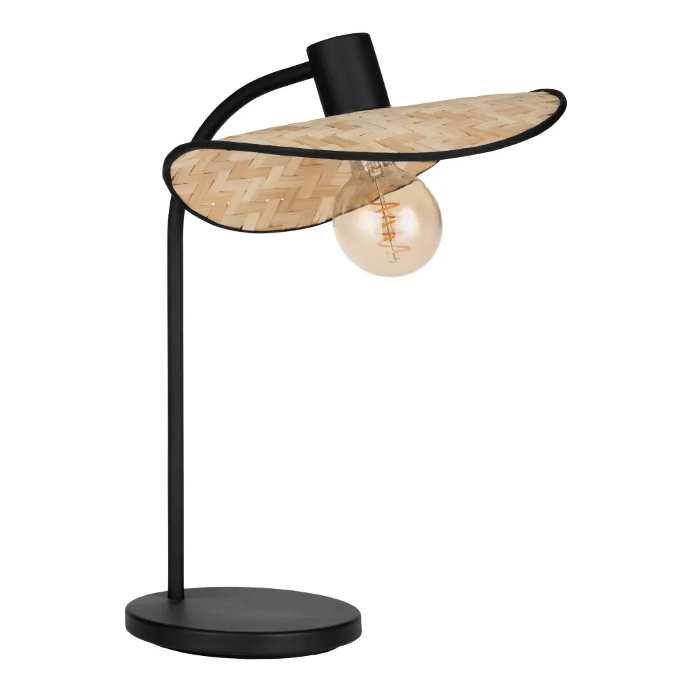 EGLO tafellamp Marywell - e27 - hout - zwart/bruin