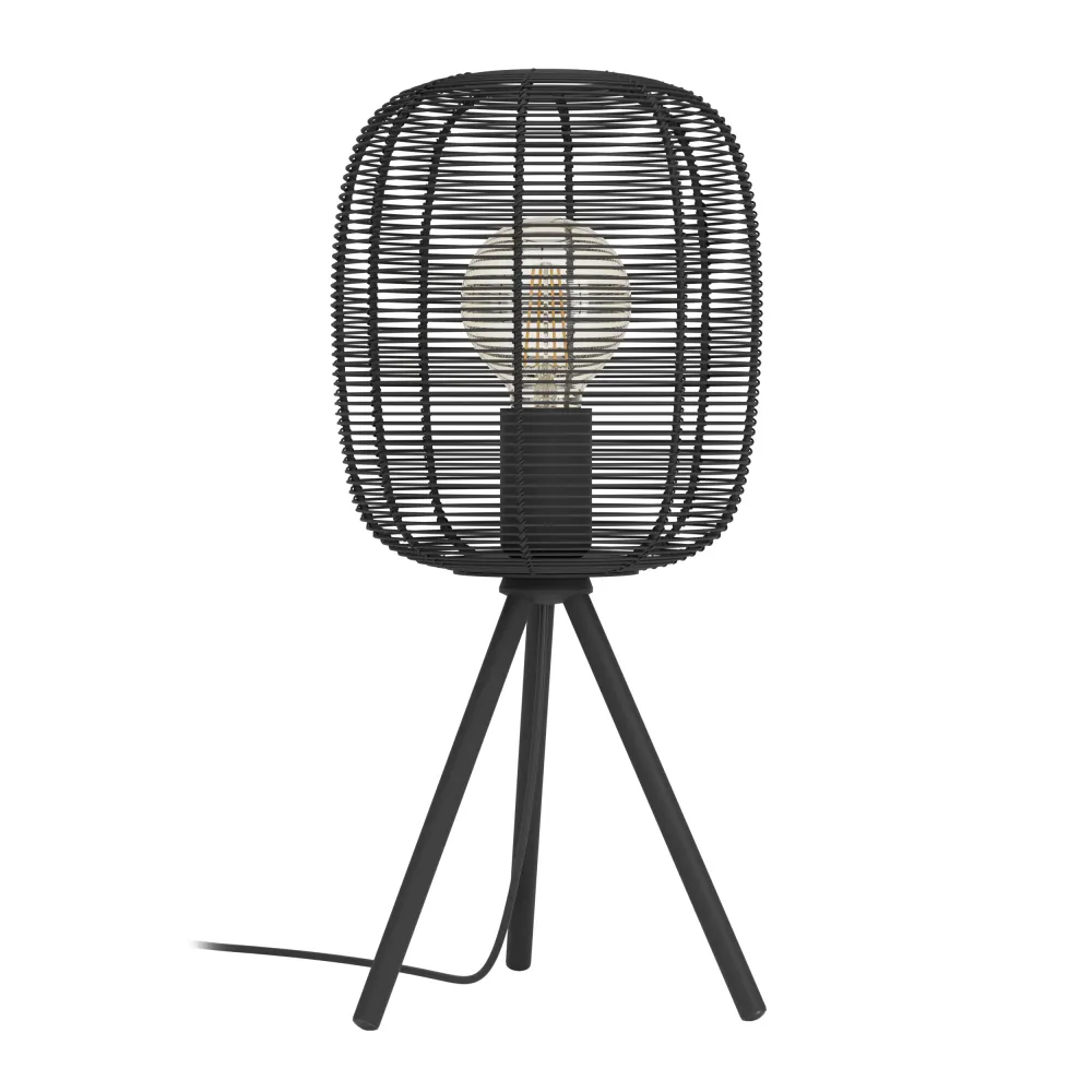 EGLO tafellamp Rinroe - e27 - 44 cm - zwart - staal