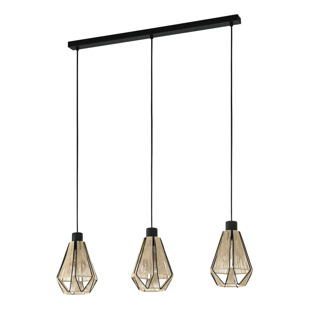 EGLO hanglamp Adwickle - e27 - 87 cm - zwart/bruin