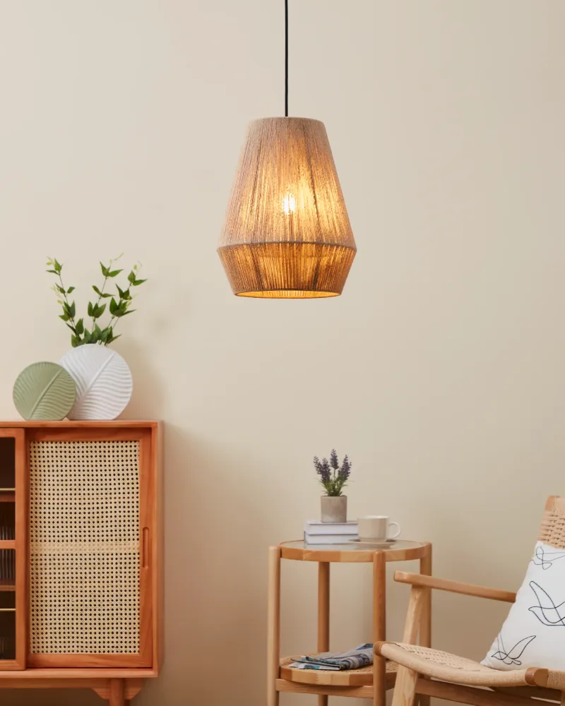 EGLO hanglamp Alderney - e27 - ø 30 cm - zwart/bruin