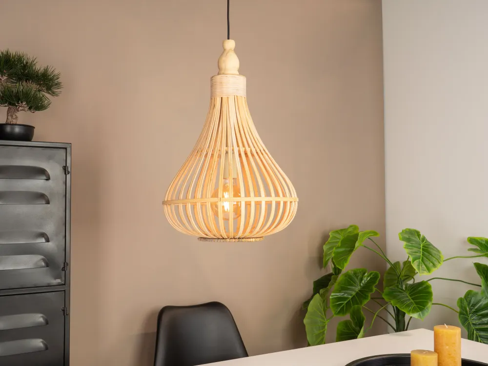 EGLO hanglamp Amsfield - e27 - ø 35 cm - bruin