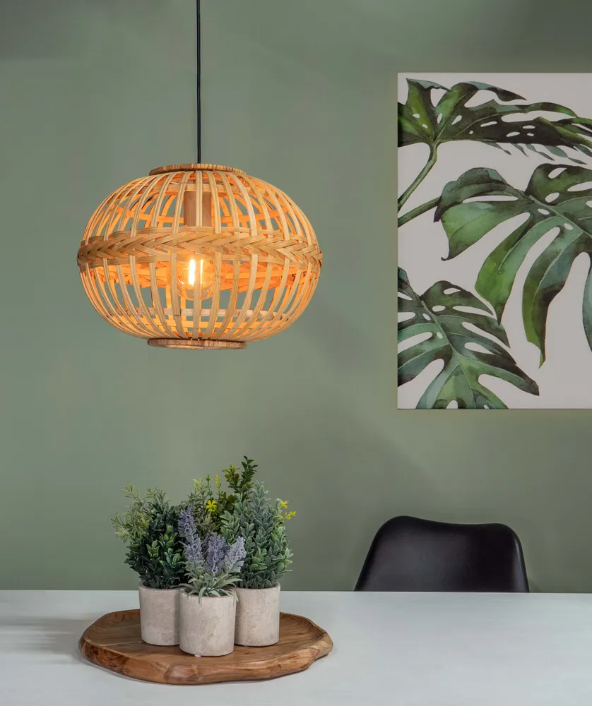 EGLO hanglamp Amsfield - e27 - ø 38 cm - bruin