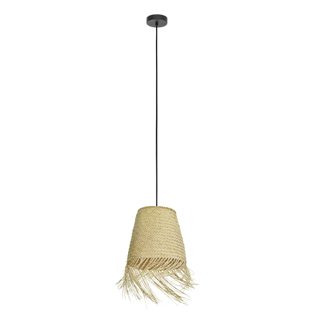 EGLO  hanglamp Aycliffe - e27 - ø 30 cm - zwart/hout