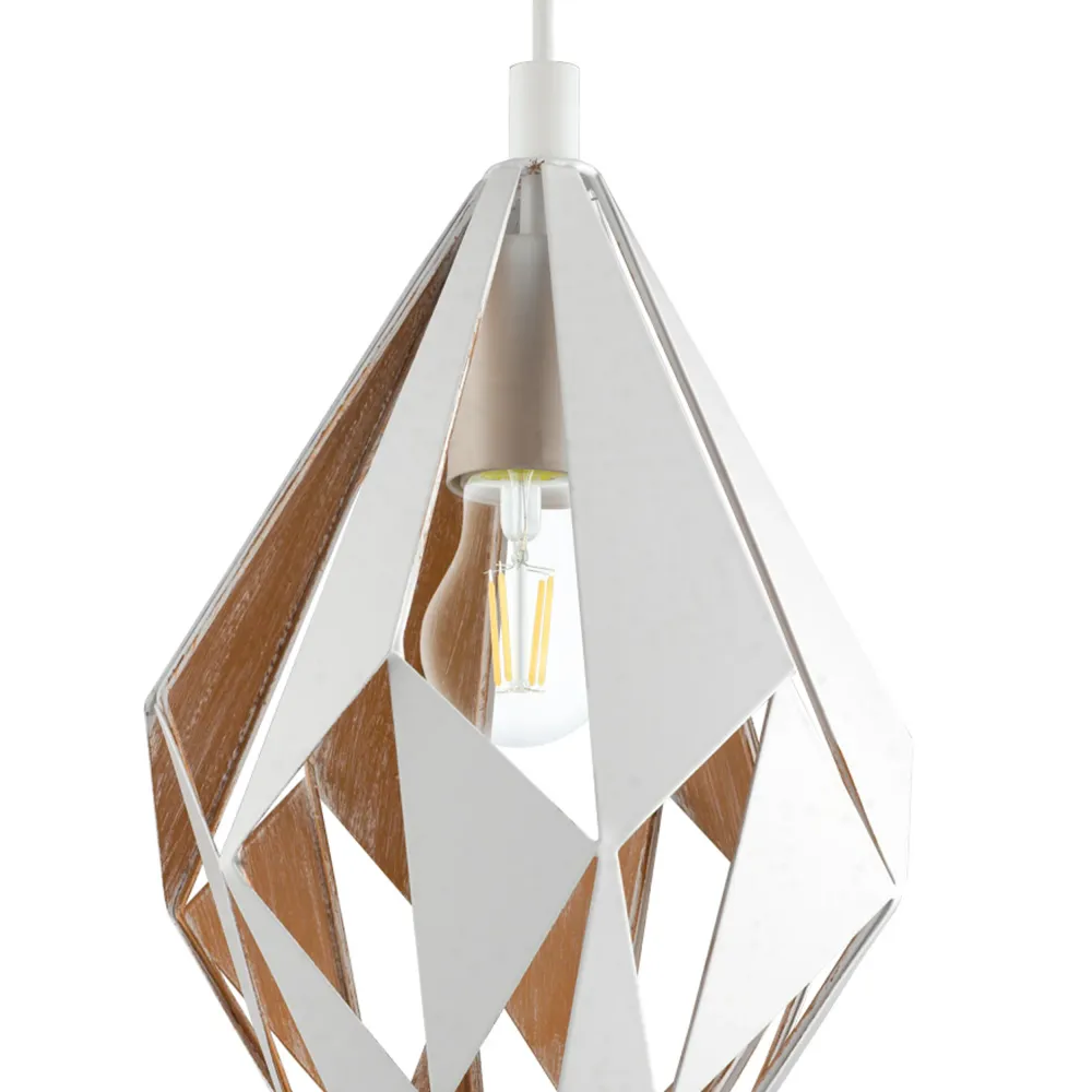 EGLO hanglamp Carlton 1 - 3 lichts - e27 - wit - goud
