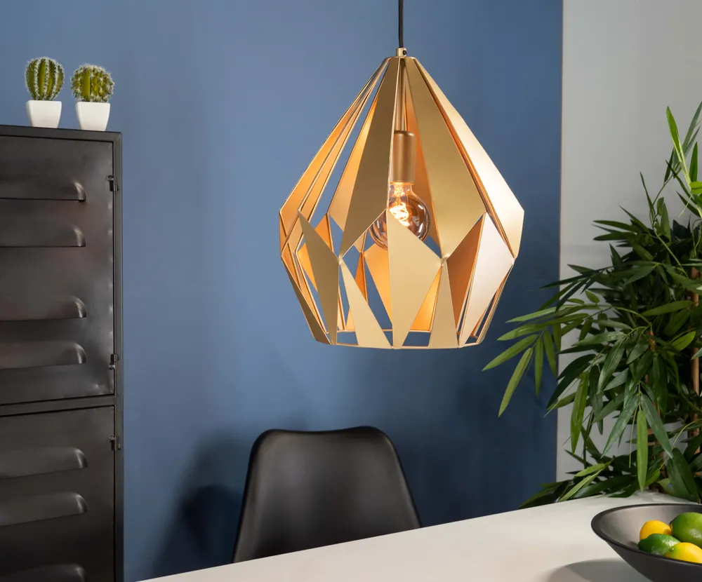 EGLO hanglamp Carlton - e27 - ø 31 cm - goud