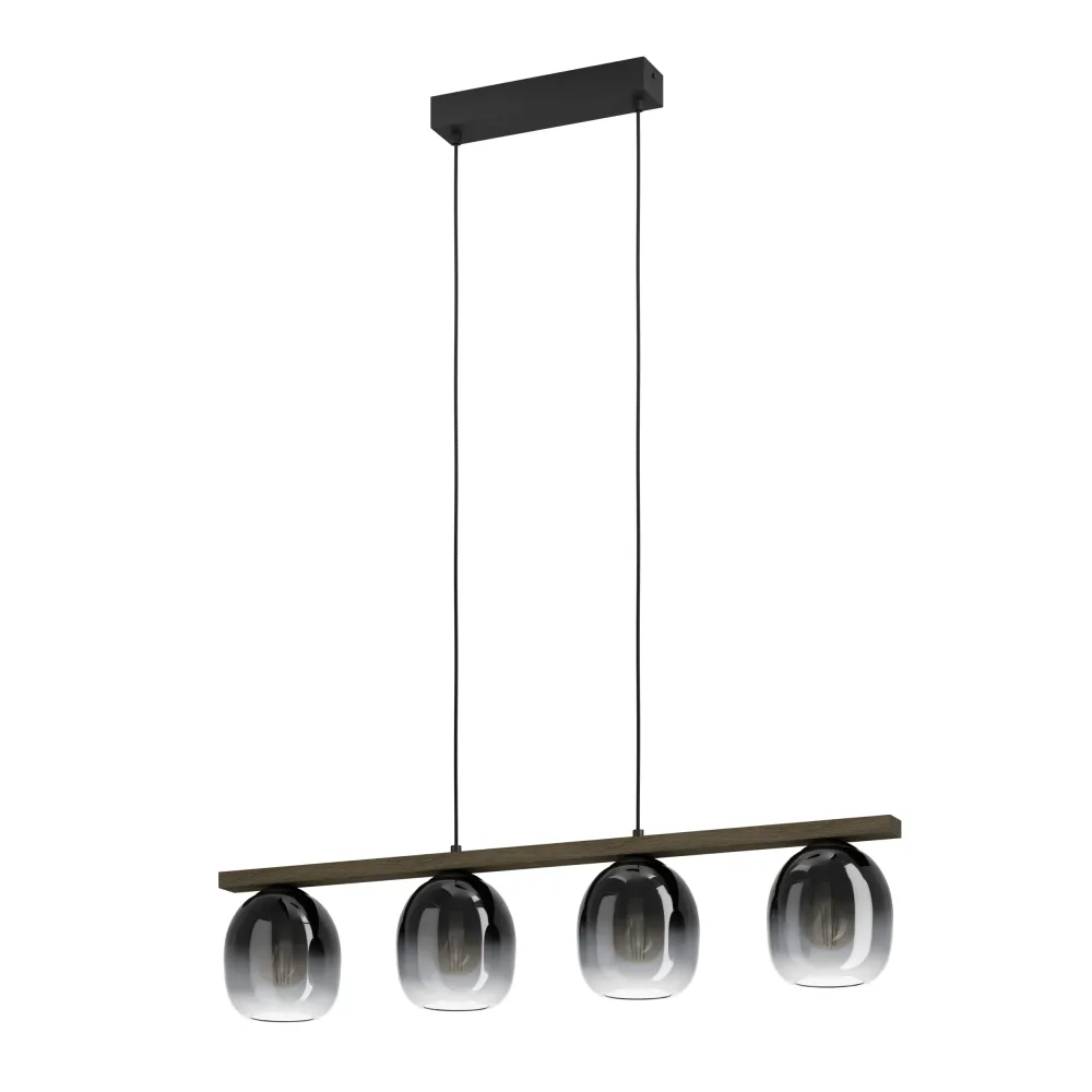 EGLO hanglamp Filago - e27 - 88 cm - zwart/bruin