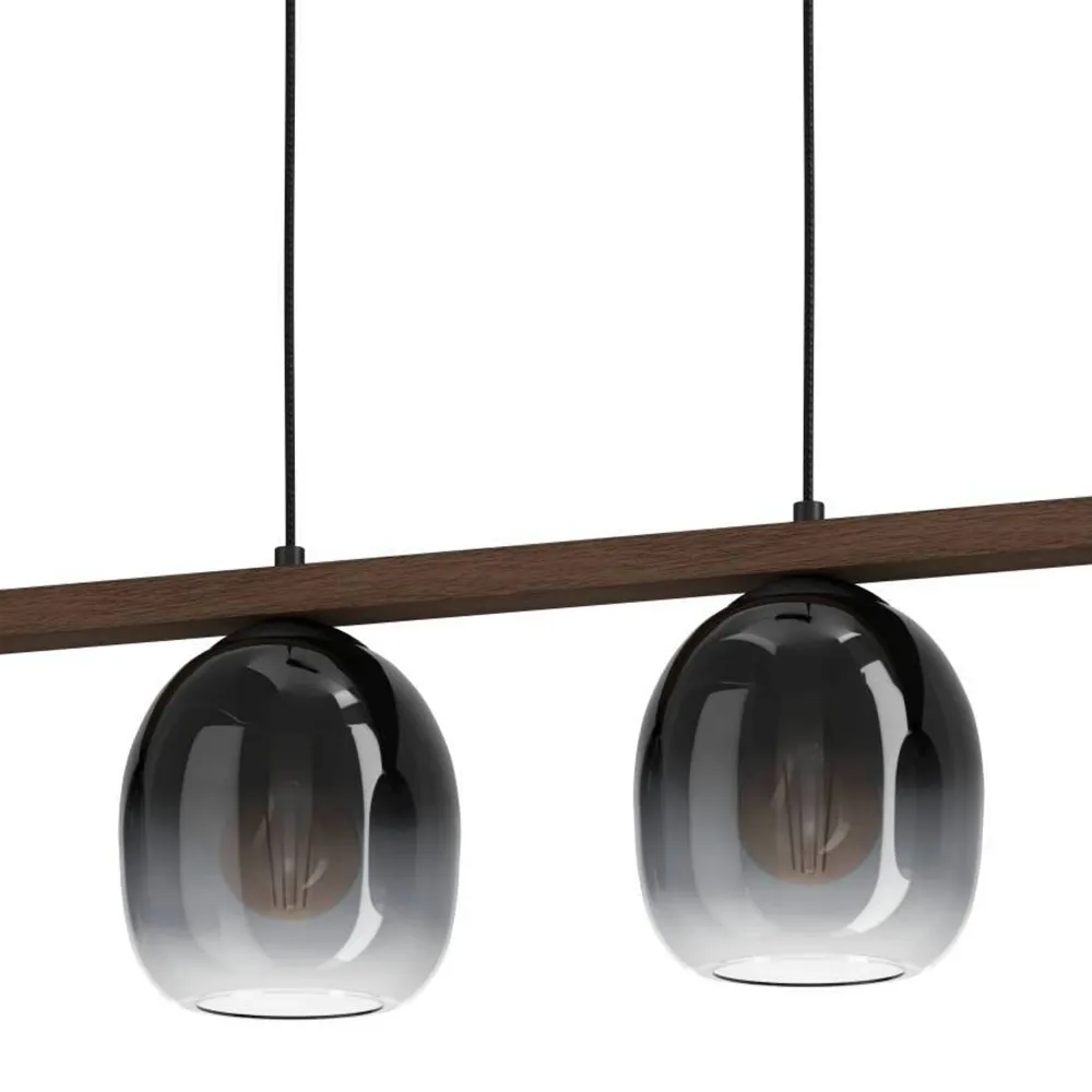 EGLO hanglamp Filago - e27 - 88 cm - zwart/bruin