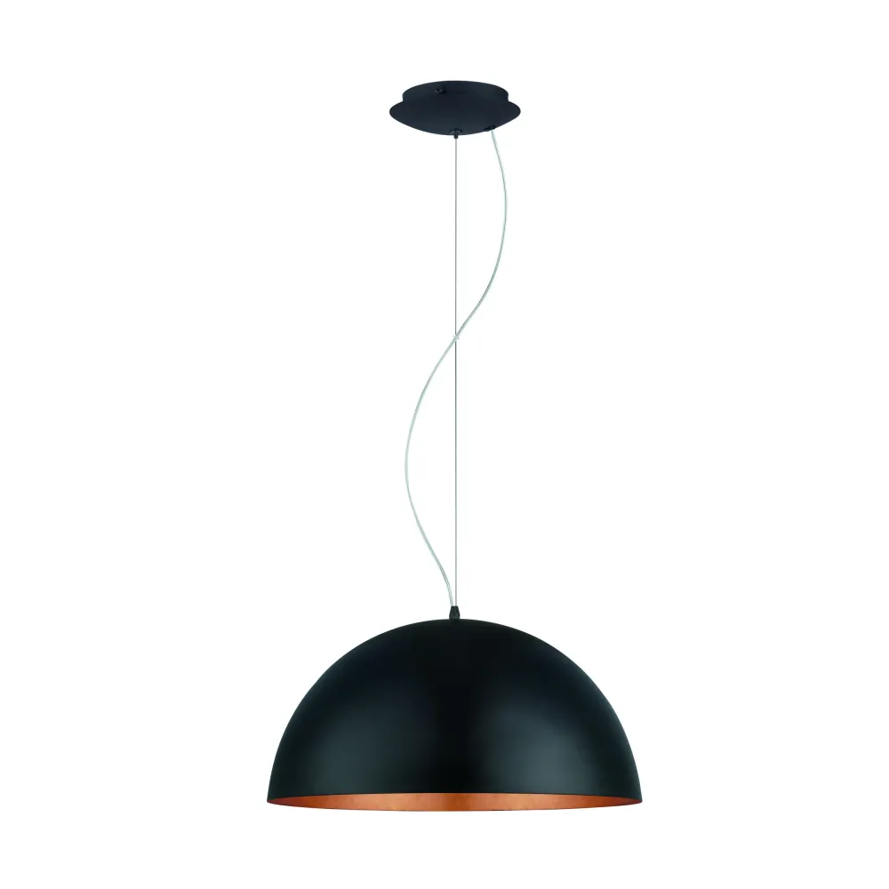 EGLO hanglamp Gaetano 1 - e27 - ø 53 cm - zwart/koper