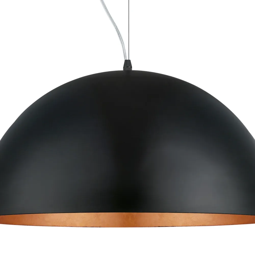 EGLO hanglamp Gaetano 1 - e27 - ø 53 cm - zwart/koper