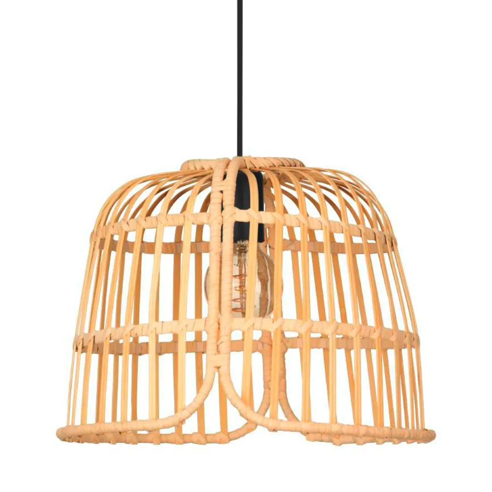 EGLO hanglamp Glyneath - e27 - ø 37,5 cm - zwart/hout