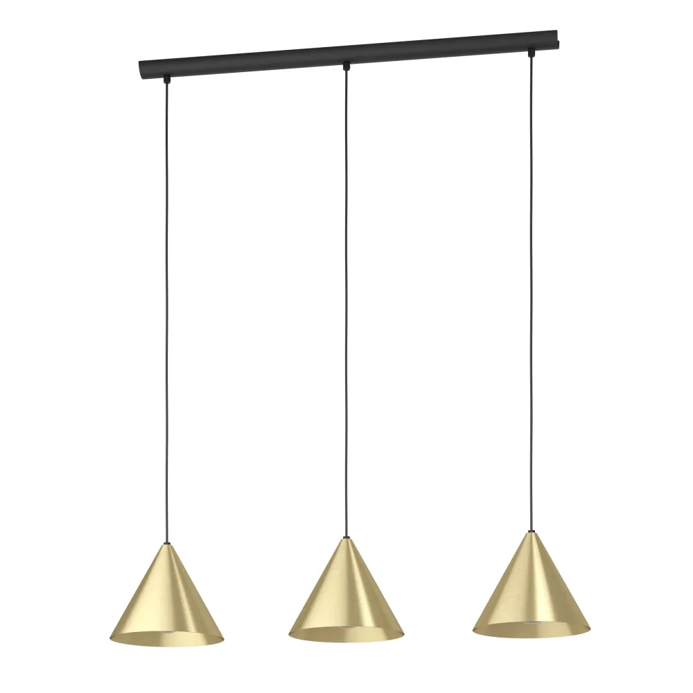 EGLO hanglamp Narices - e27 - 92 cm - zwart/goud