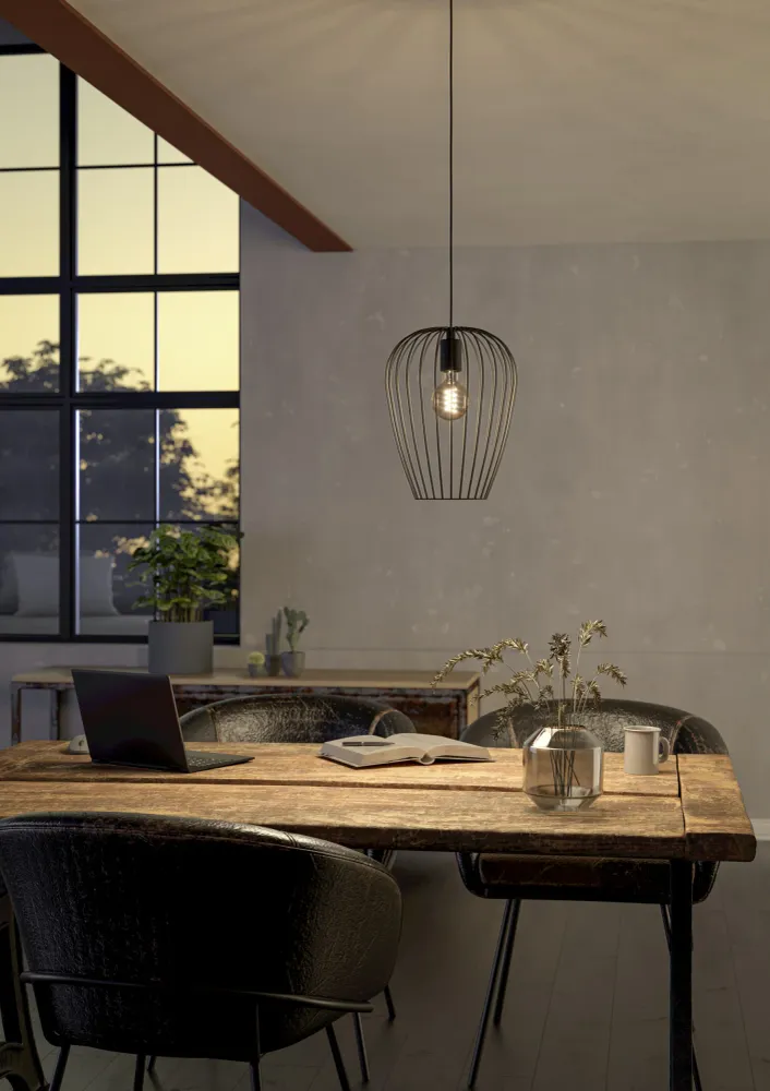 EGLO hanglamp Newtown - e27 - ø 27,5 cm - zwart