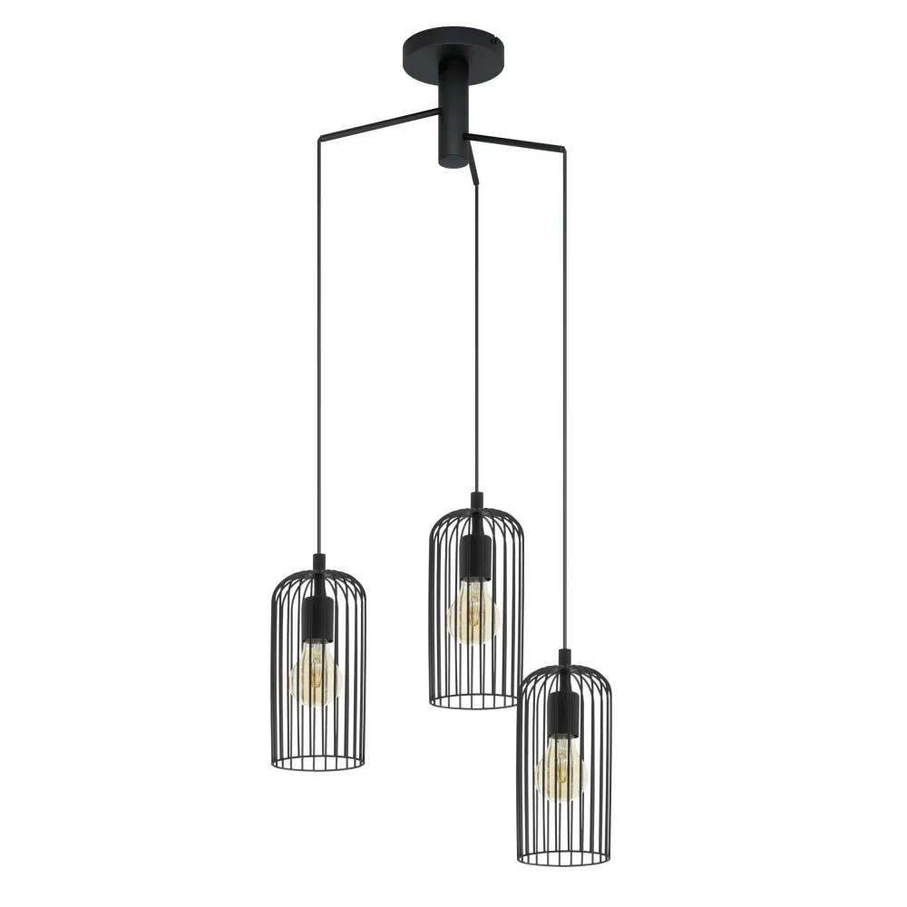EGLO hanglamp Roccamena 1 - e27 - ø 61,5 cm - zwart