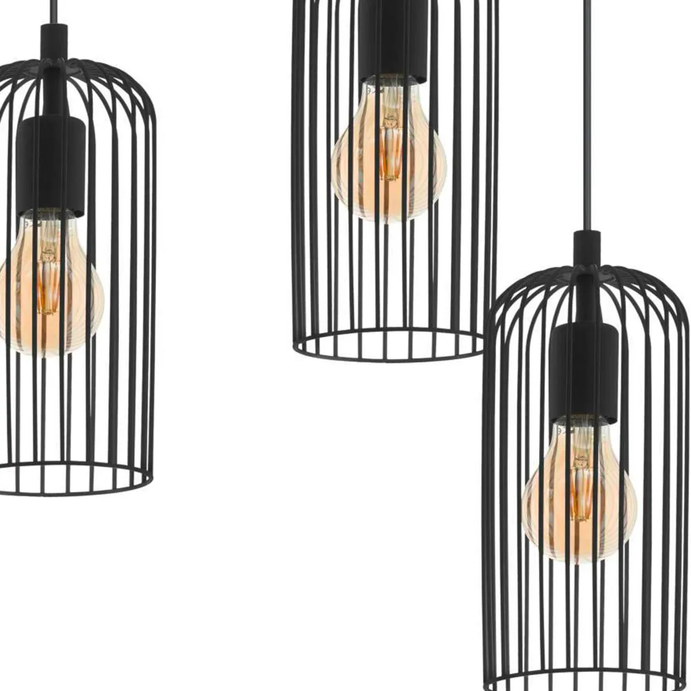 EGLO hanglamp Roccamena 1 - e27 - ø 61,5 cm - zwart