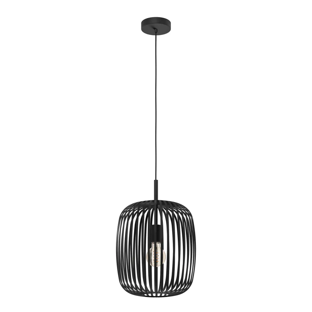 EGLO hanglamp Romazzina - e27 - ø 32,5 cm - zwart/geelkoper