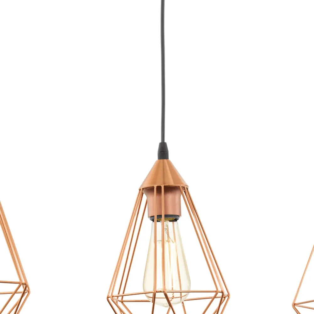 EGLO hanglamp Tarbes - e27 - 79 cm - zwart/koper