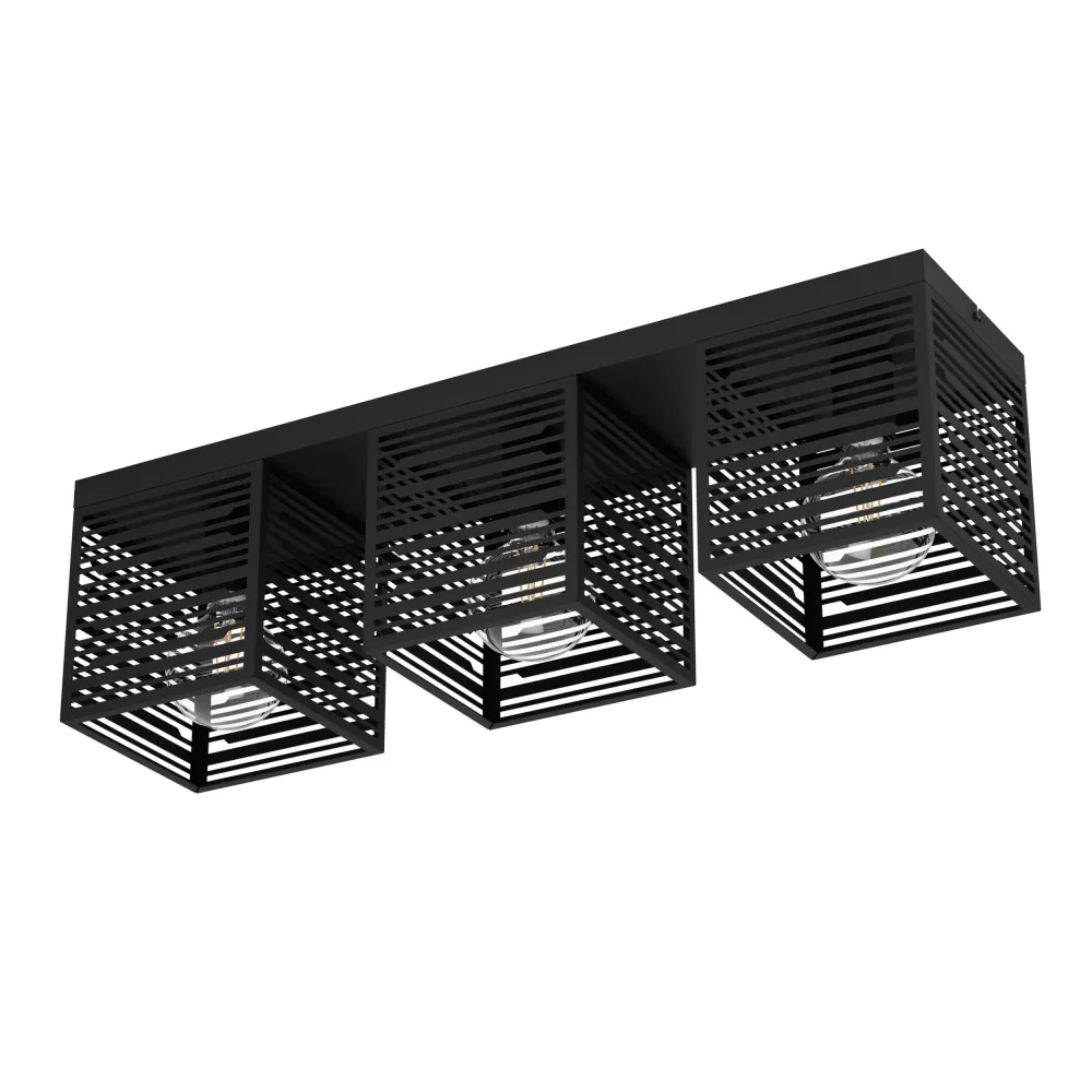 EGLO plafondlamp Piedritas - e27 - 73 cm - zwart