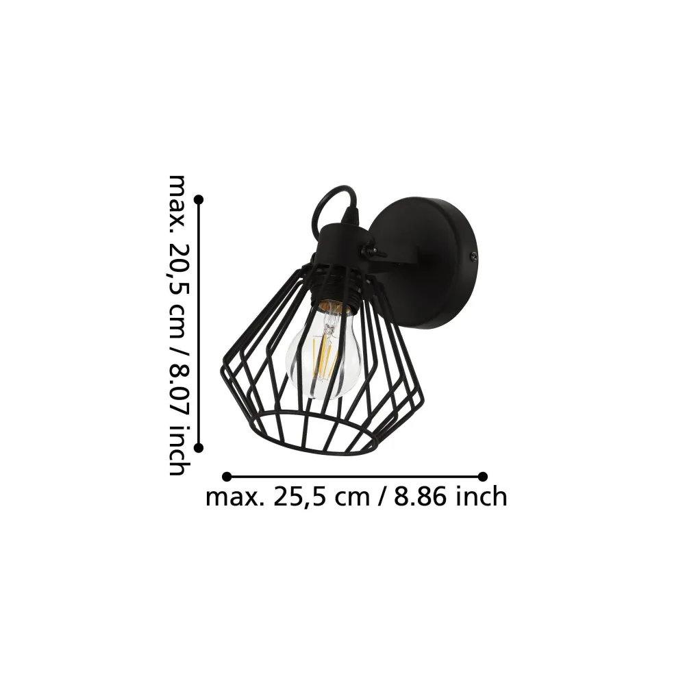 EGLO spot Tabillano - e27 - 11 cm - zwart
