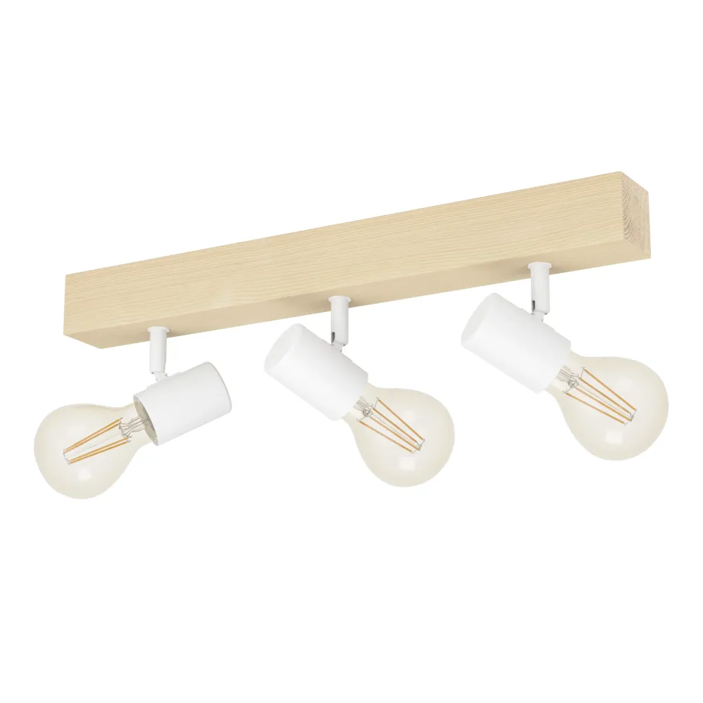 EGLO townshend 3 Townshend 3 - plafondlamp - 3-lichts - e27 - eikenhout/wit