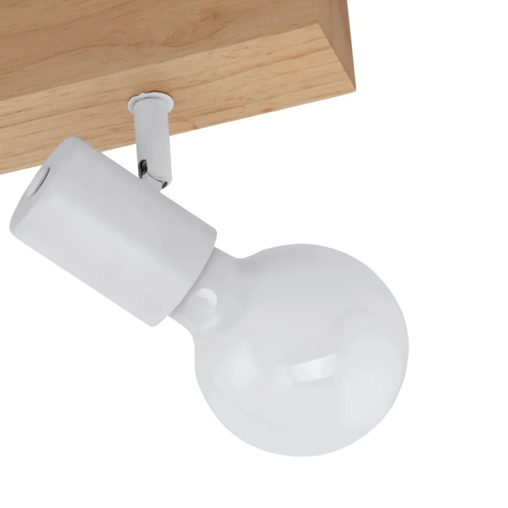 EGLO townshend 3 Townshend 3 - plafondlamp - 3-lichts - e27 - eikenhout/wit