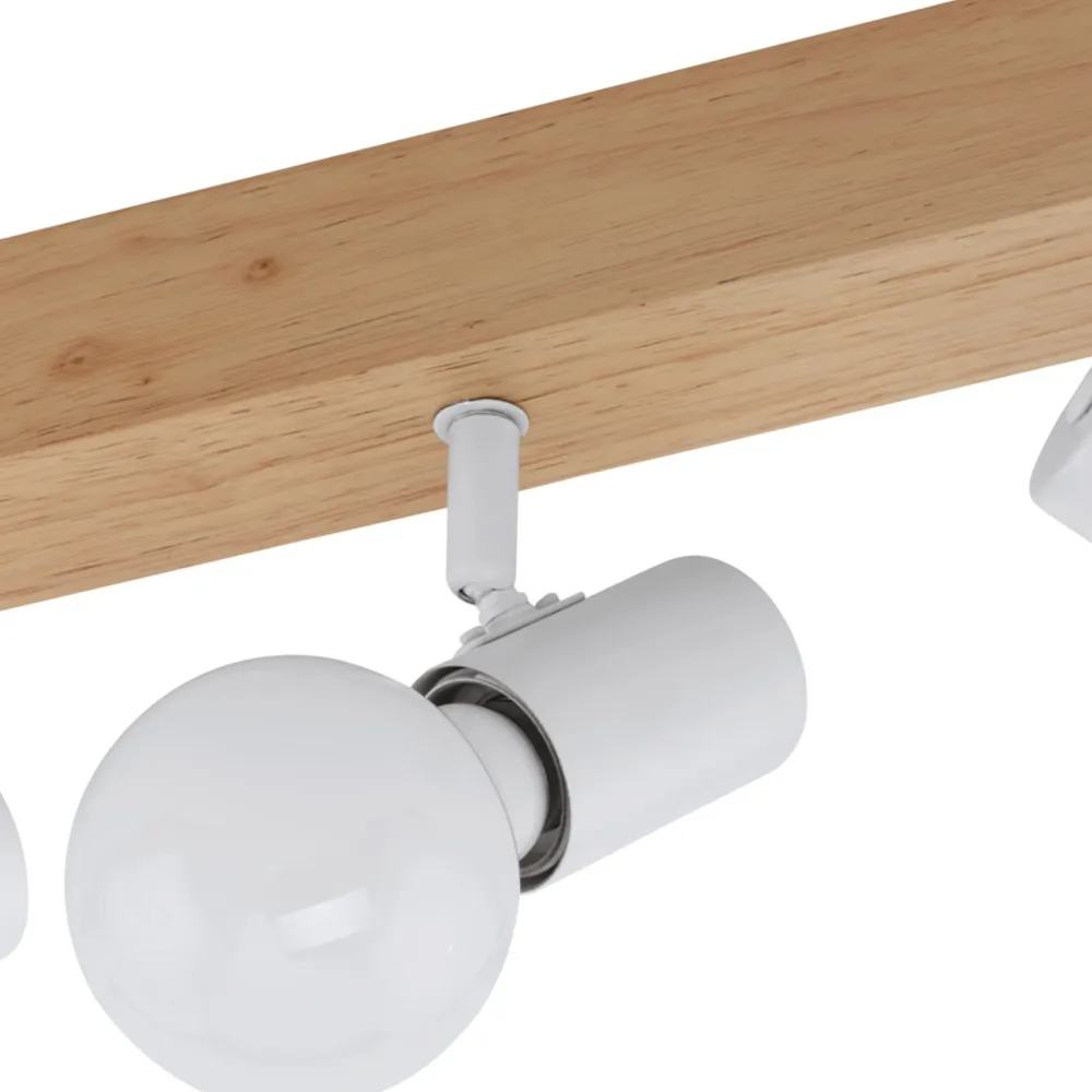 EGLO townshend 3 Townshend 3 - plafondlamp - 3-lichts - e27 - eikenhout/wit
